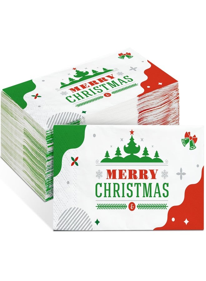 Ginkgo 100 Count Christmas Paper Napkins, 2-Ply Disposable Xmas Holiday Decoupage Napkins for Dinner, Bathroom and Party Table Decor - Image 1